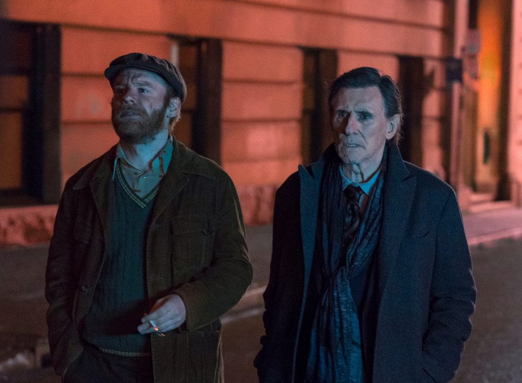 Gabriel Byrne and Brian Gleeson in "The Death Of A Ladies' Man" (2020).